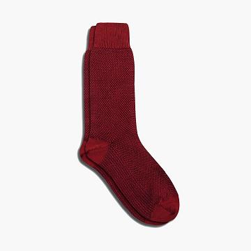 Calzini Thursday Boots Sodello Birdseye Cotone Uomo Rosse | IT321RVD
