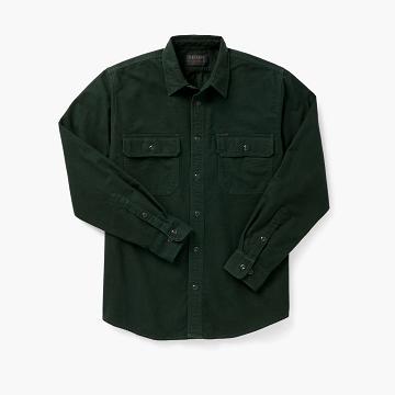 Camicie Thursday Boots Field Flannel Cotone Uomo Verdi | IT282JPQ