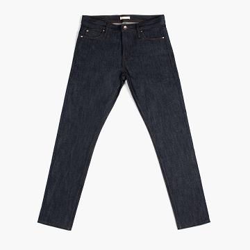 Jeans Thursday Boots Selvedge Slim Tapered Cotone Uomo Blu Marino | IT276VRW