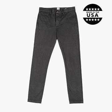 Pantaloni Thursday Boots Axe Slim Fit Chinos Cotone Uomo Nere | IT281KOR