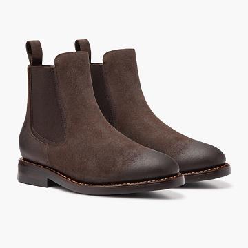 Stivaletti Chelsea Thursday Boots Duke Scamosciate Uomo Caffè | IT28AHK