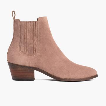 Stivaletti Thursday Boots Dreamer Scamosciate Donna Rosa Marroni | IT392AHK