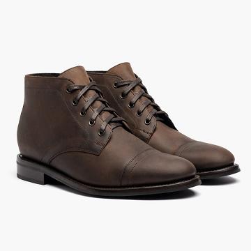 Stivali Stringati Thursday Boots Cadet Pelle Uomo Caffè | IT68VRW