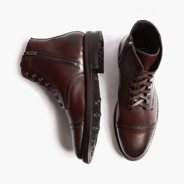 Stivali Stringati Thursday Boots Major Pelle Uomo Caffè | IT104DFM