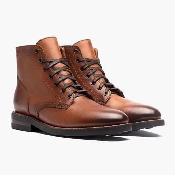 Stivali Stringati Thursday Boots President Pelle Classiche Uomo Marroni | IT110UZG