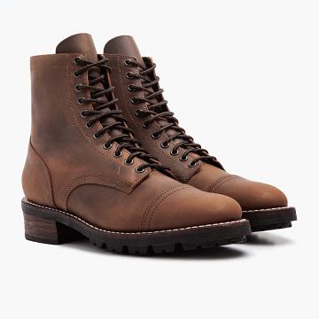 Stivali Thursday Boots Logger Pelle Uomo Marroni | IT199CTV